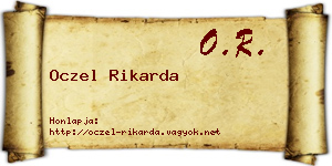 Oczel Rikarda névjegykártya